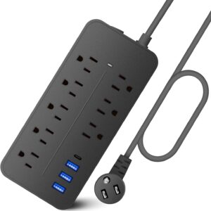 Regleta 8 salidas y 4 USB de carga