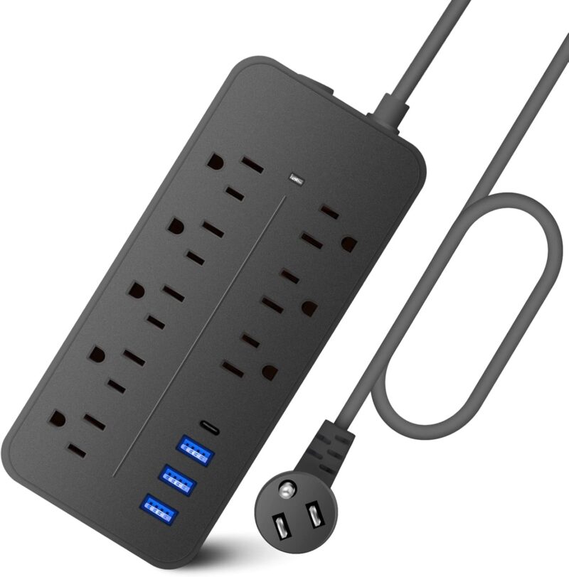 Regleta 8 salidas y 4 USB de carga