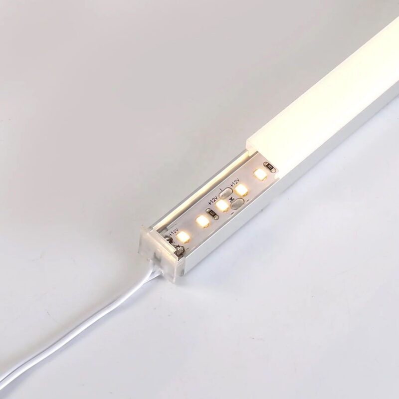 Perfil para iluminación lineal de aluminio para fijación al techo para LED 19X19mm - Imagen 3