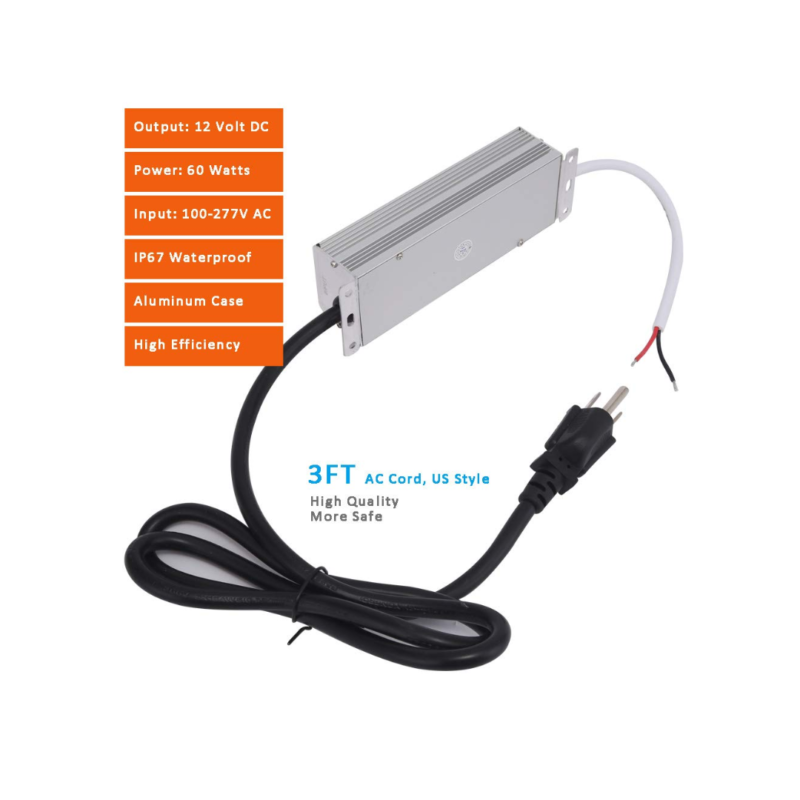 Fuente de poder LED de 12 V, 60 W IP67 - Imagen 2