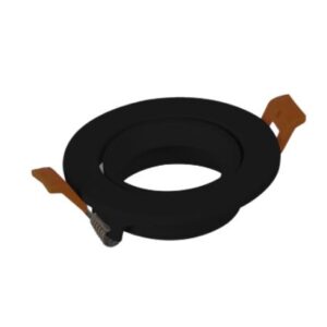 SPOT MR16 / GU10 REDONDO NEGRO