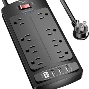Regleta 8 salidas y 4 USB de carga