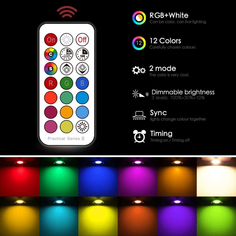Downlights LED empotrables RGB (Paquete de 2) - Imagen 2