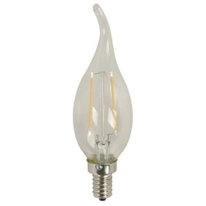 FOCO LED TIPO VELA 2W E12 (LUZ CALIDA VINTAGE)
