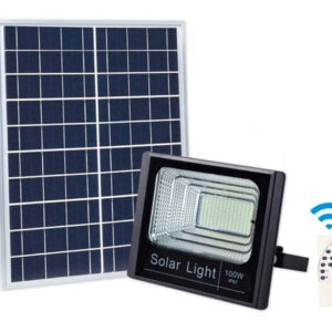 Reflector led solar 100W con panel solar