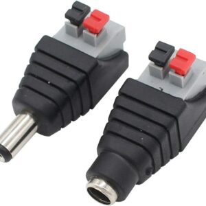 Conector de alimentación CC macho y hembra DC