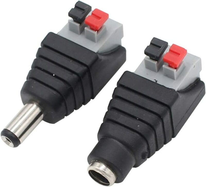 Conector de alimentación CC macho y hembra DC
