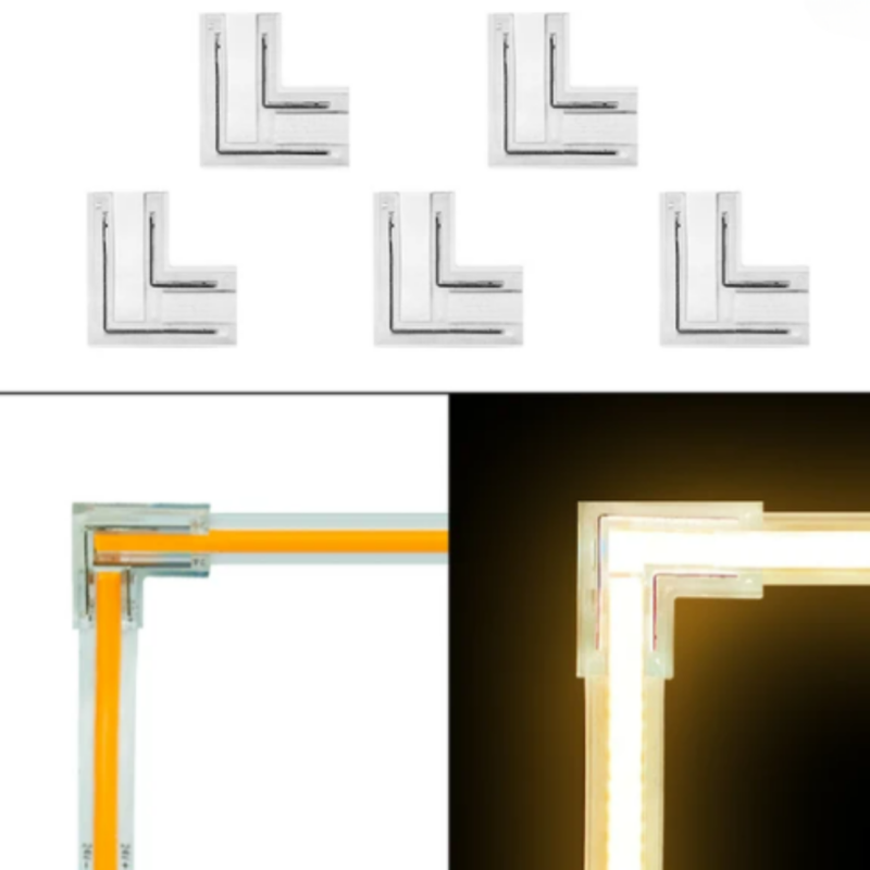Conector de Esquina 90° para Tiras Led