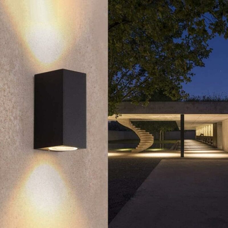 Aplique de pared bidireccional rectangular
