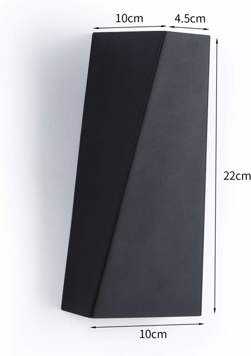 Aplique de pared Triangular negro - Imagen 3