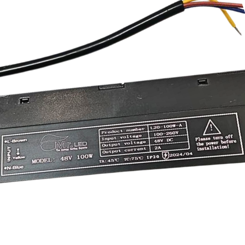 Transformador para riel magnético 100W 48V - Imagen 2