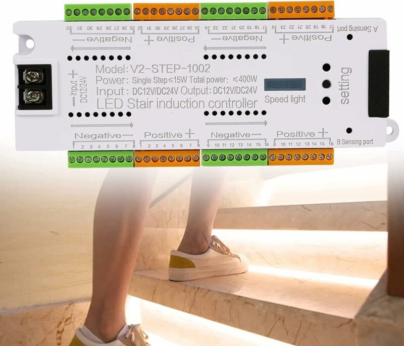 Controlador de escalera LED con sensor de movimiento
