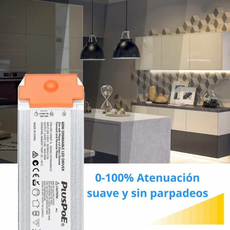 Transformador led regulable de 60 w, 12v - Imagen 6