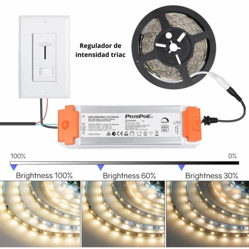 Transformador led regulable de 60 w, 12v - Imagen 3