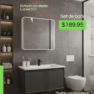 Set de baño Grande - Gris doble