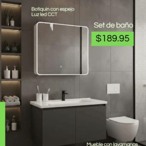 Set de baño Grande - Gris sencillo