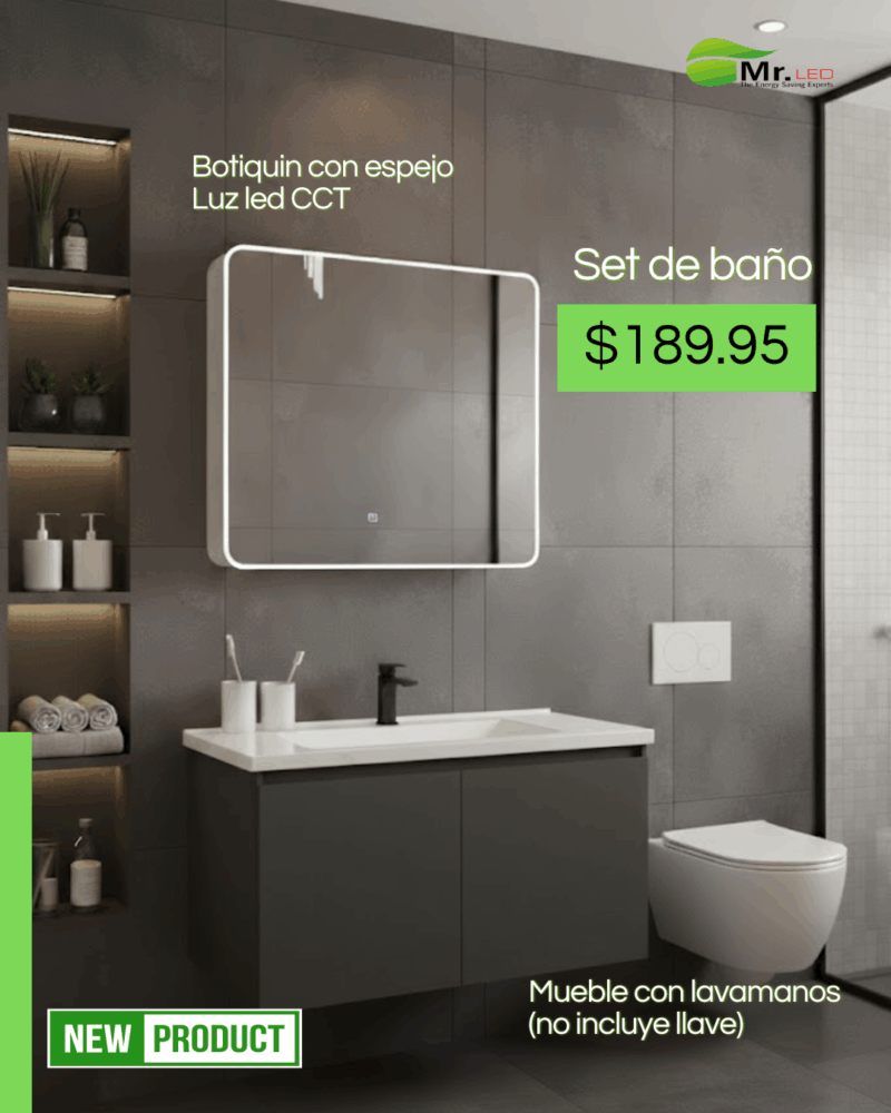 Set de baño Grande - Gris sencillo