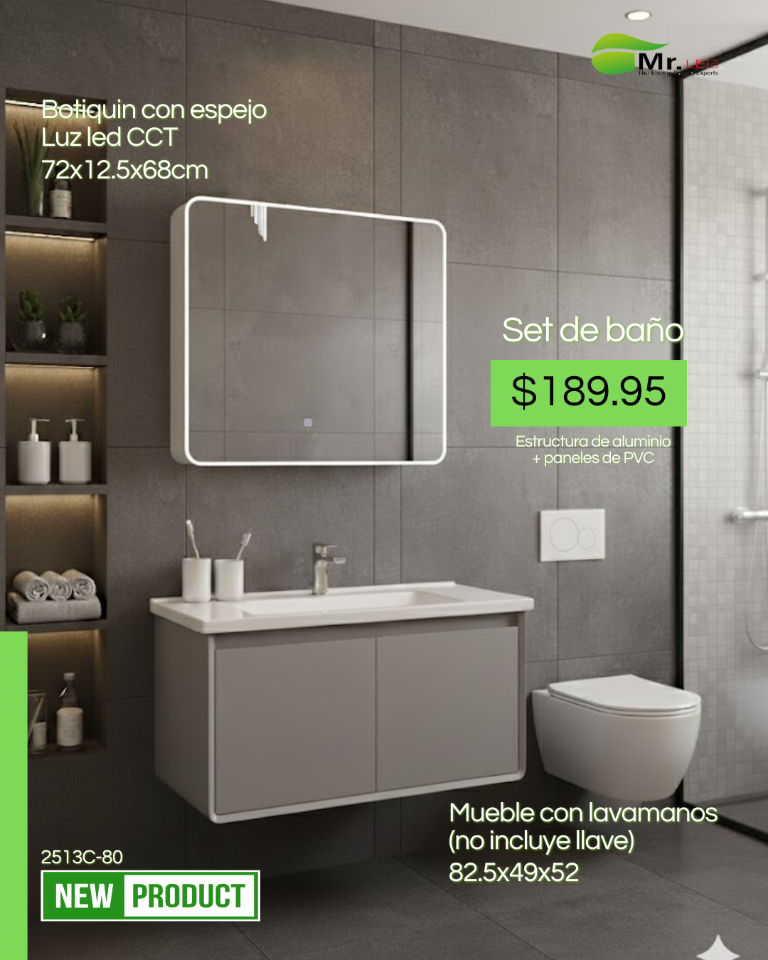 Set de baño grande - Light Grey